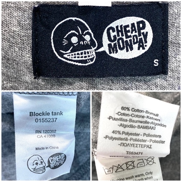 Cheap Monday Blockie Striped Crop Tank in Gray - Picture 4 of 7